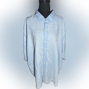 Polo by Ralph Lauren Light Blue Casual Button Down Cotton Oxford Shirt 3XLT